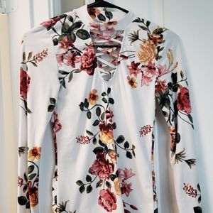 Floral long sleeve top